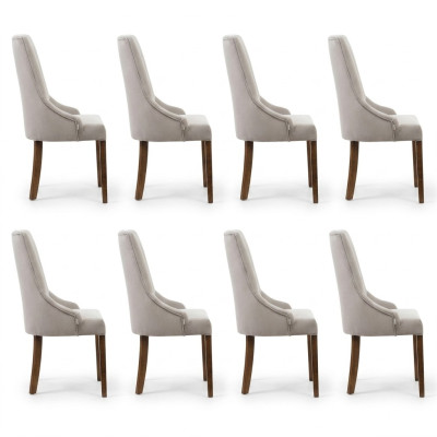 8x Ontwerpers Kussensstoelset met fauteuils volledige loungestoelen met leuning.