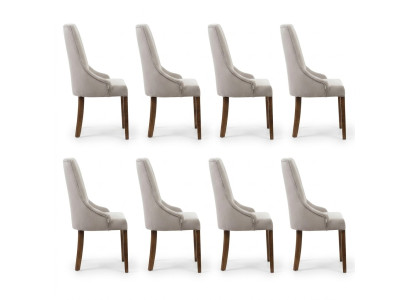 8x Ontwerpers Kussensstoelset met fauteuils volledige loungestoelen met leuning.