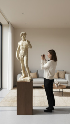 David Beeldhouwwerk Sculpturen Figuren Antieke Stijl Standbeeld Standbeelden Figuur XXL 115cm Nieuw