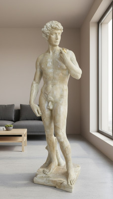 David Beeldhouwwerk Sculpturen Figuren Antieke Stijl Standbeeld Standbeelden Figuur XXL 115cm Nieuw