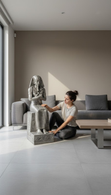 Egyptische farao standbeeld sculptuur figuren beeldhouwwerken decoratie decoratie figuur 117cm