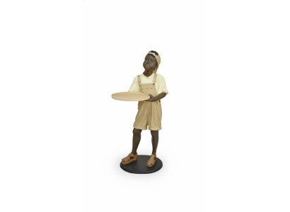 Standaard opslagkaarten drankfiguur figuren standbeeld jonge gastronomie sculptuur