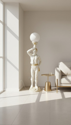 Ontwerp lamp staande lamp lampen verlichting standbeeld XXL sculptuur figuur standbeeld