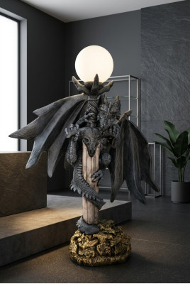 XXL Design Gothic Vloerlamp Lamp Staande Lamp Drakenlampen 143cm - XXL Design Gothic Vloerlamp Staande Lamp Drakenlampen 143cm