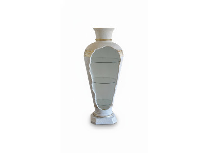 Vitrine Bar Hoekrek Glas Amfora Vaas Bodemvaas Kast Vitrinekast Lamp