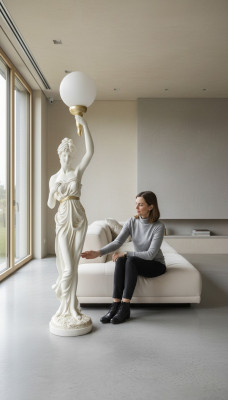 XXL Ontwerp Staande Lamp Staande Lampen 153cm Lamp Sculptuur Figuur Figuren Standbeeld