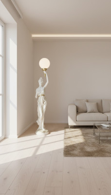 XXL Ontwerp Staande Lamp Staande Lampen 153cm Lamp Sculptuur Figuur Figuren Standbeeld