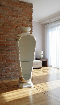 xxl Medusa Antike Stil Vitrine Bar Bodenvase Schrank Vitrine Säule 153cm Neu
