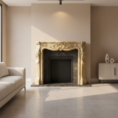 Haard Bekleding Omlijsting Marmer Stijl Decoratie Barok Klassieke Haarden Oven