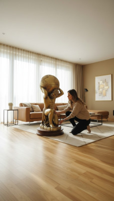 Antieke Stijl Klassieke Wereldbol Atlas Minibar Bar Wijnrek Standbeeld Sculptuur Decoratie