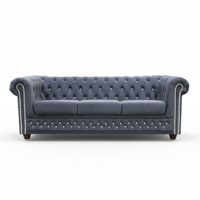 Chesterfield leren bank bank bankstel 3+1 slaapbank met slaapfunctie