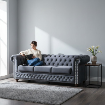 Chesterfield bankstel 3+2+1 slaapbank bank bankstel leer banken bed Chesterfield bankstel 3+2+1 slaapbank bank bankstel lederen banken bed