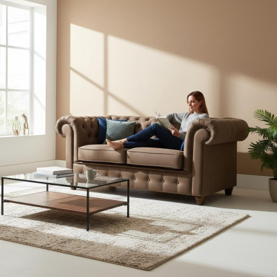 Chesterfield kantoor kantoor bank textiel ontwerp zitkussen Cambridge banken