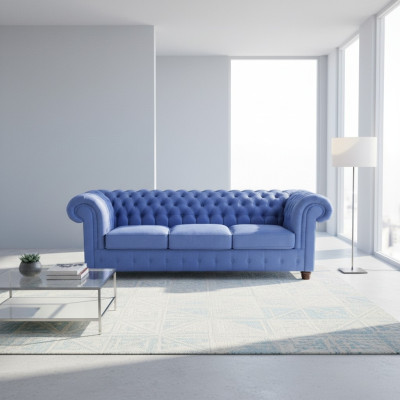Ontwerp klassieker Chesterfield Big XXL 3-zitsbank lederen textielbanken banken