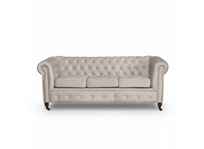 Ontwerp Klassieker Chesterfield Gestoffeerde Bankstel Bankstel 3-zits Leren Bank Nieuw.
