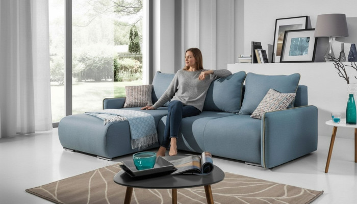 Hoekbank slaapbank bank bank bekleding hoek set bedfunctie zitbank banken nieuw