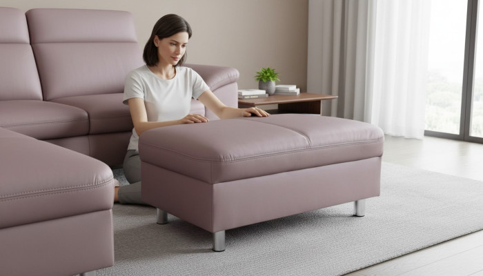 XXL Club Lounge Poef Lederen Ottoman Ontwerper Textiel Voetenbank Ontwerp --> XXL Club Lounge Poef Lederen Ottoman Ontwerper Textiel Voetenbank Ontwerp