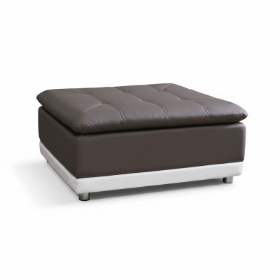 Lounge poef XXL club voetenbank Ottomaanse poef leer textiel Ottomaans