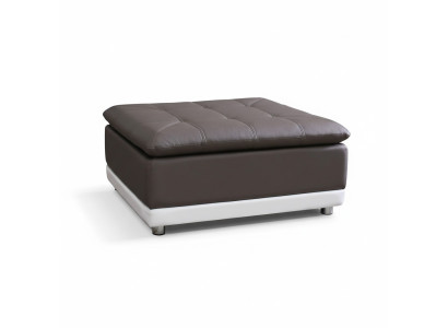Lounge poef XXL club voetenbank Ottomaanse poef leer textiel Ottomaans