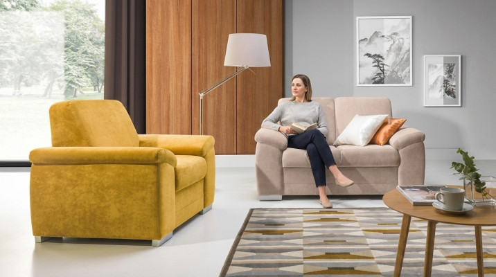 Ontwerp 2-zits Relax Banken Club Lounge Bank Stoffen Bekleding Stof Bankstellen