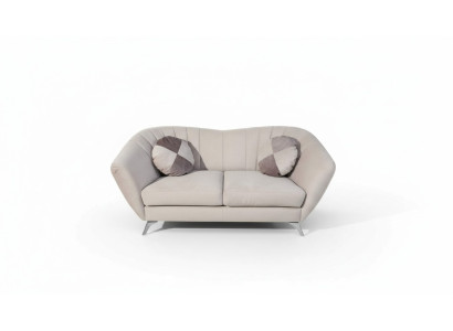 de 2-zitsbank in een elegante en moderne stijl past perfect in elk interieur