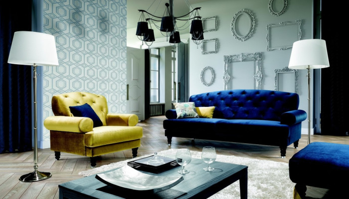 Chesterfield 3-zits design bank stofbank banken textiel Lamezia
