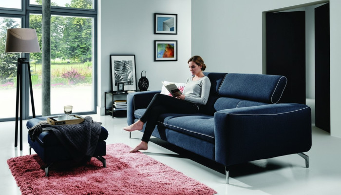 Chesterfield 3-zits designerbank bank gestoffeerd bankstellen textiel stof nieuw
