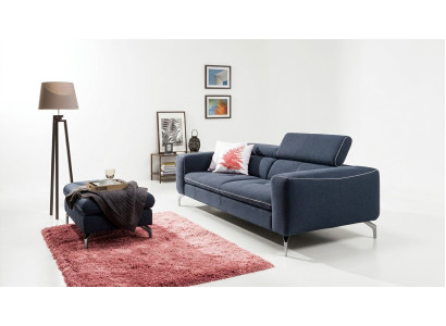 Chesterfield 3-zits designerbank bank gestoffeerd bankstellen textiel stof nieuw