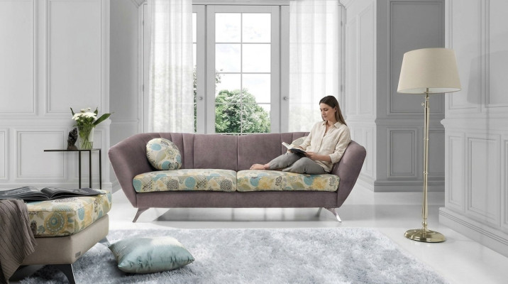 Ontwerp 3-zits Relax Clubbanken Loungebank Stoffen Beklede Bank Stoffen Bankstellen