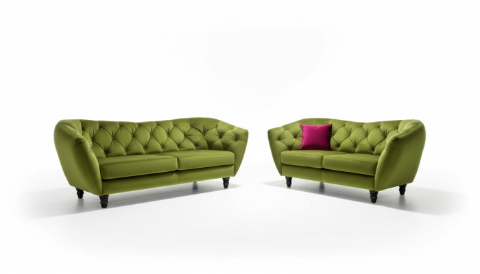Chesterfield 3+2 zits bankstel bekleding stof bank zitstel ontwerp
