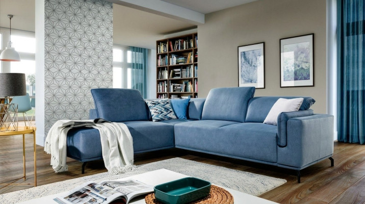 Hoekbank slaapbank bekleding hoekbank zitkussen set bedlade stof nieuw
