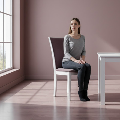 Luxe design gestoffeerde stoel stoelen zitten rug kantoor kantoor hout eetkamer