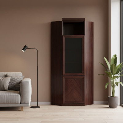 Systeemkantoorbar meubel vitrine archiefkast klassieke houten kast
