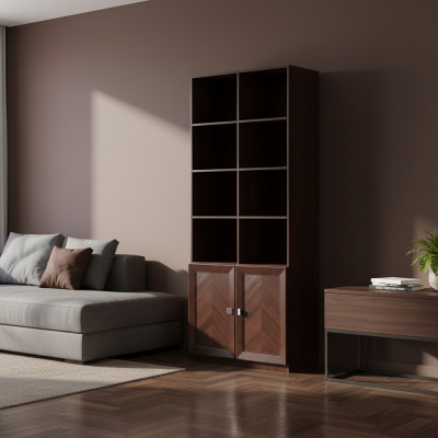 Systeemkantoor Meubels Decoratie Vitrine Archiefkast Klassieke houten kast Plank