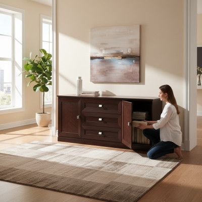 Kantoor ladekast houten kast houten dressoir klassieke dressoir ladenblokken.