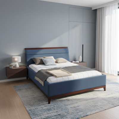 Luxe designer hotelbed TARANKO gestoffeerde bedden textiel dubbel nieuw huwelijk