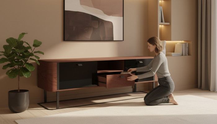 Kantoorkast Houten kast Houten ladekast Moderne dressoirs RTV