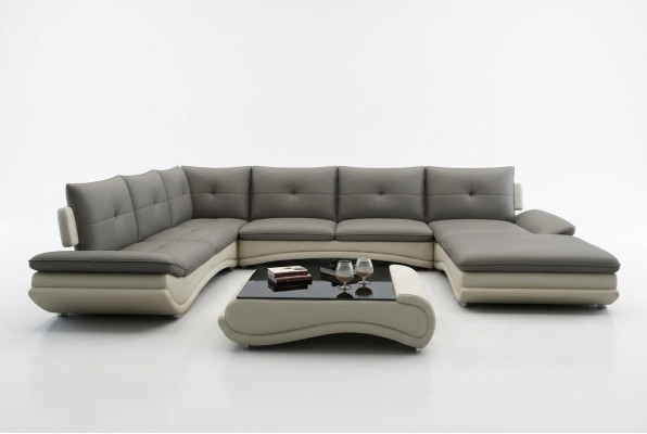 Leren bank XXL U-vorm woonkamerbank bank Groot leren bankstellen sofa's