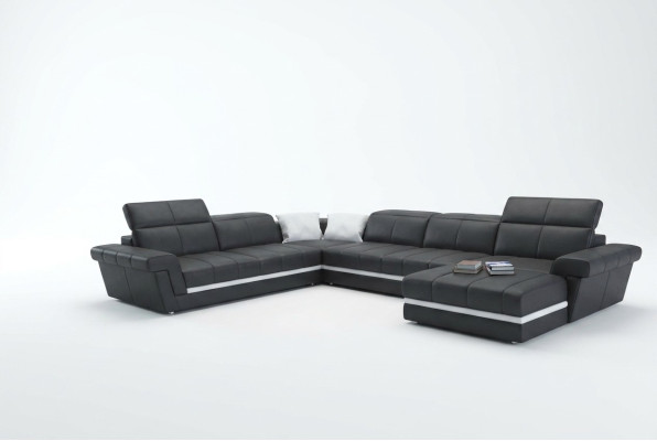Leren bankstel Bank woonlandschap U-vorm Ontwerp Moderne banken Sofa's Leren bank Bank woonlandschap U-vorm Ontwerp Moderne banken Sofa's