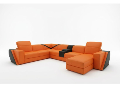 Ledersofa Bank Bank Bekleding Woonlandschap Designer Ledersofa U Vorm