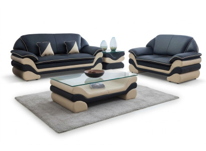 Klassieke luxe designer salontafel bankstel woonkamertafel leer