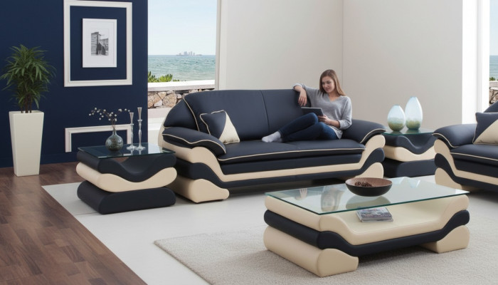 Leren bank bank Klassieke 3-zitsbank Banken Bankstellen ontwerper bekleding
