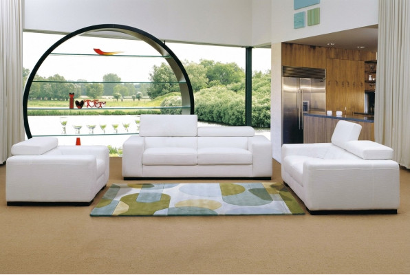Sofa set Design Bankstel 3+2 Set Bekleding Leer Decoratieve Bank Woonkamer