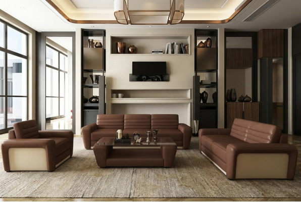 Leren bank bank woonlandschap 3+2 zits ontwerp modern bankstel woonkamer
