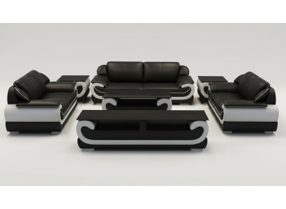 Leren bank bankstel woonlandschap 3+2 zits modern design bankstel 0615