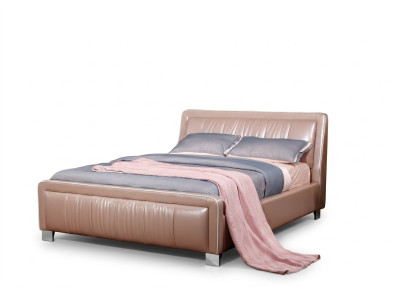 Ontwerper tweepersoonsbed bed bedden slaapkamer leer hotel luxe gestoffeerd
