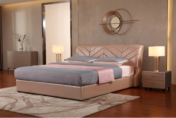 Modern luxe design bed XXL bedden stijl hotel dubbel leder 140 160