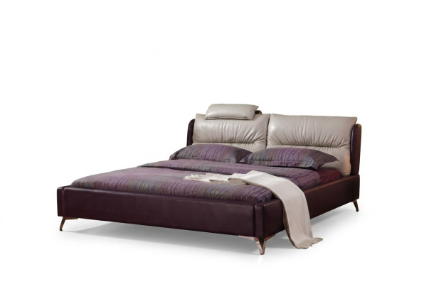 Modern luxe design bed XXL beds stijl decor hotel dubbel leer 140 160