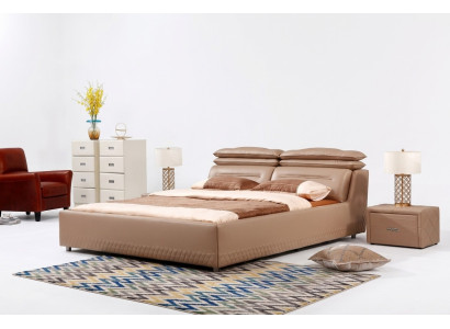 Modern ontwerp bed XXL luxe hotelbedden stijl dubbel leer 140 160.