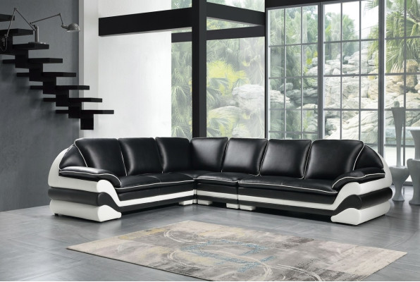 Leren bank Bank Woonruimte L-vorm Design Moderne Bank Klassiek